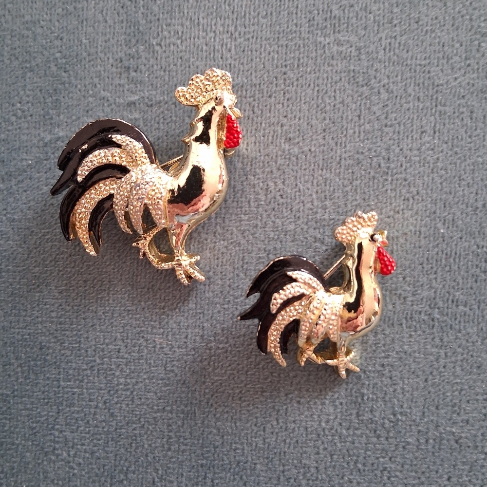 Rooster Brooches